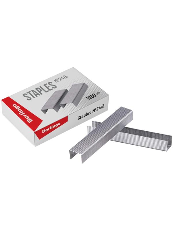 Скобы для степлера №24/6, оцинкованные, 1000 штук