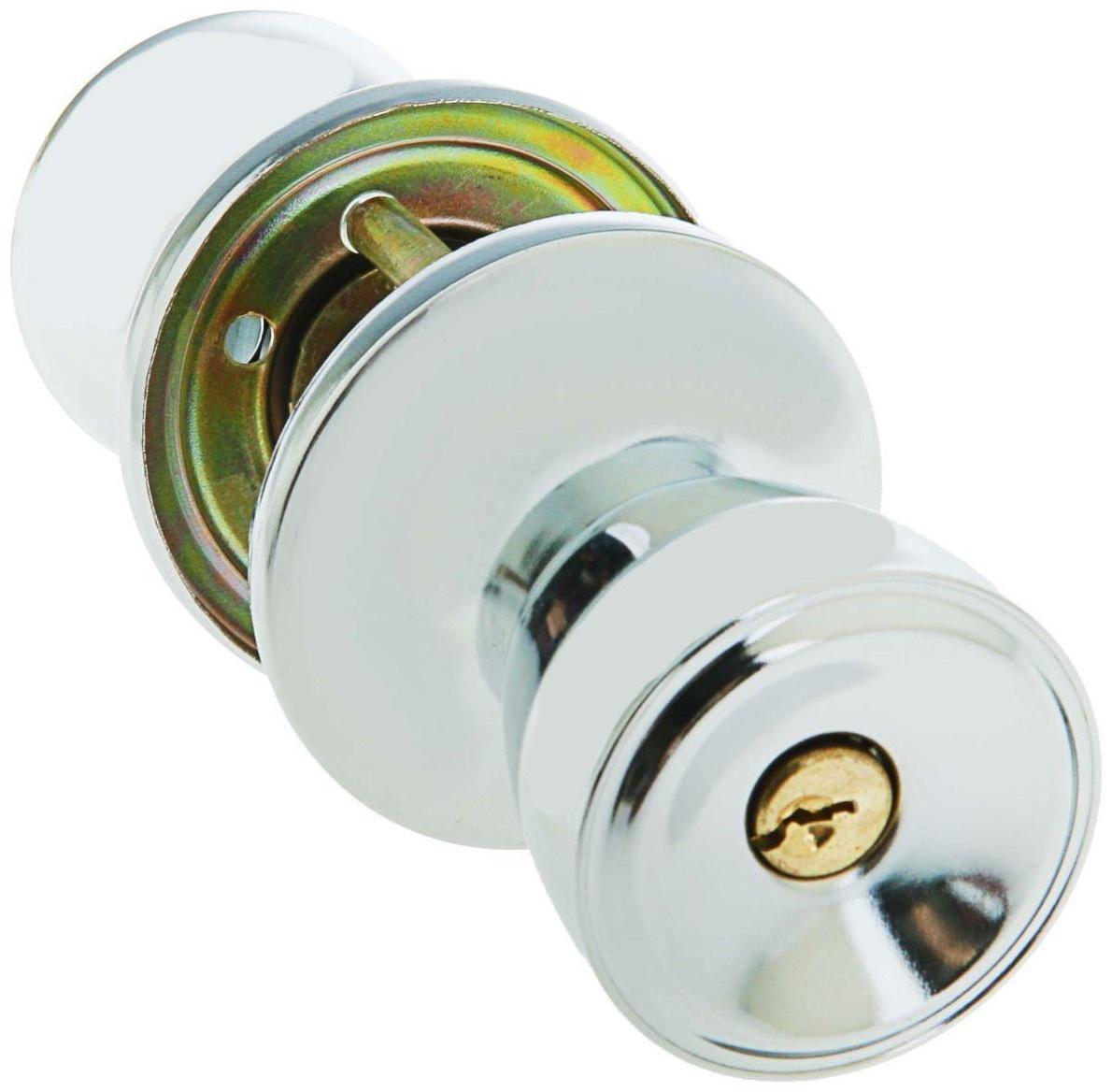 Защелка 1203, с ключом, цвет хром