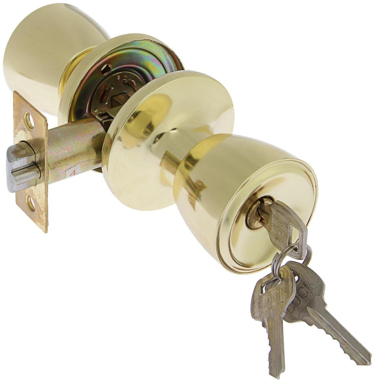 Защелка 1203, с ключом, цвет золото