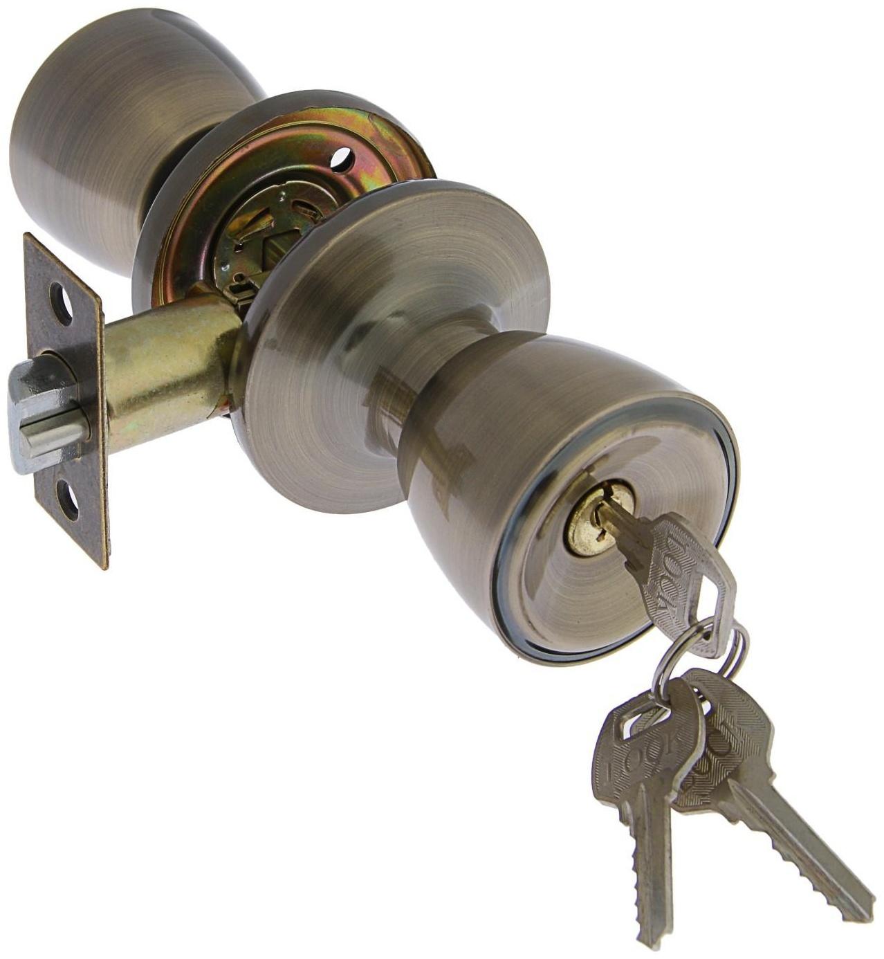 Защелка 1203, с ключом, цвет бронза