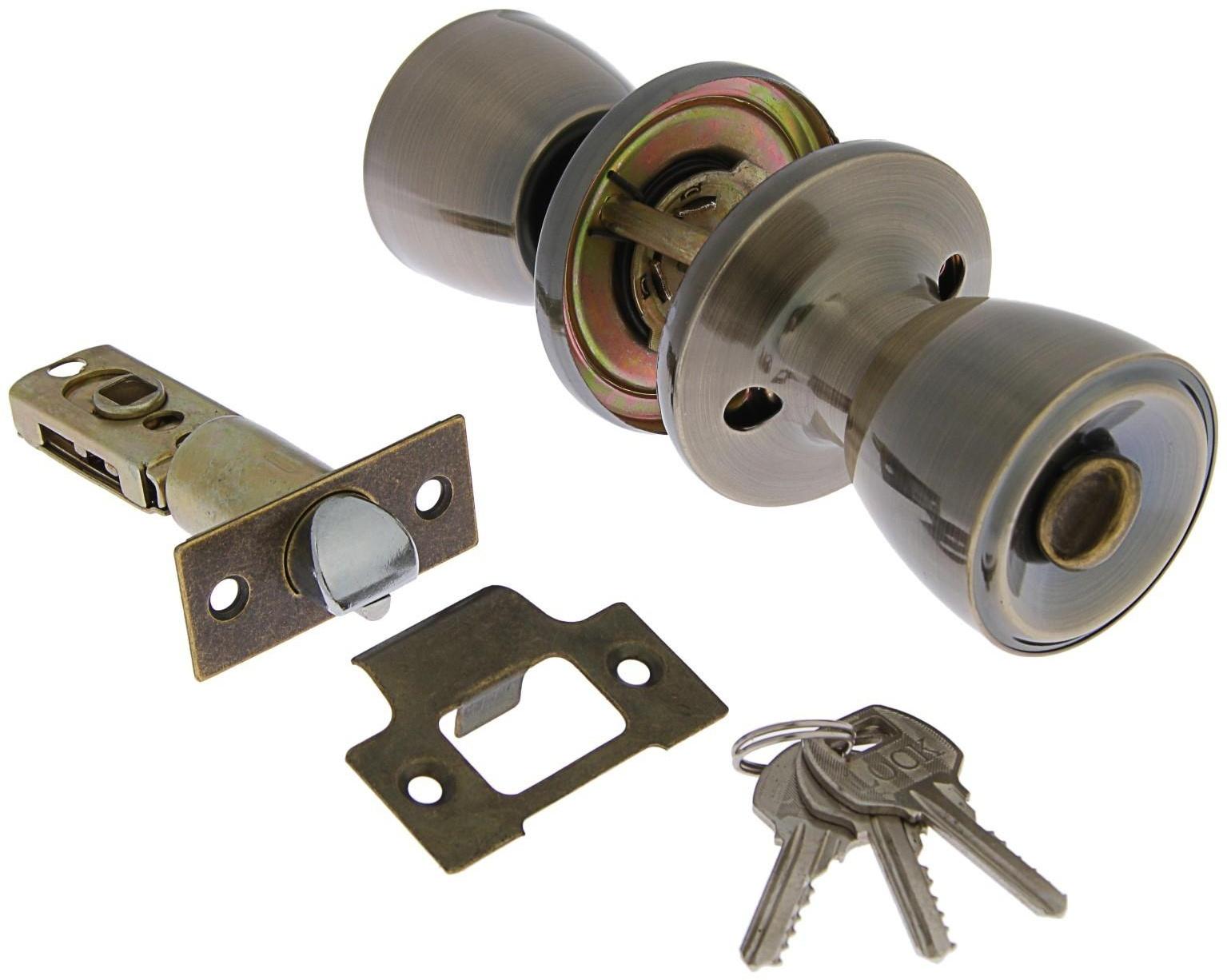 Защелка 1203, с ключом, цвет бронза