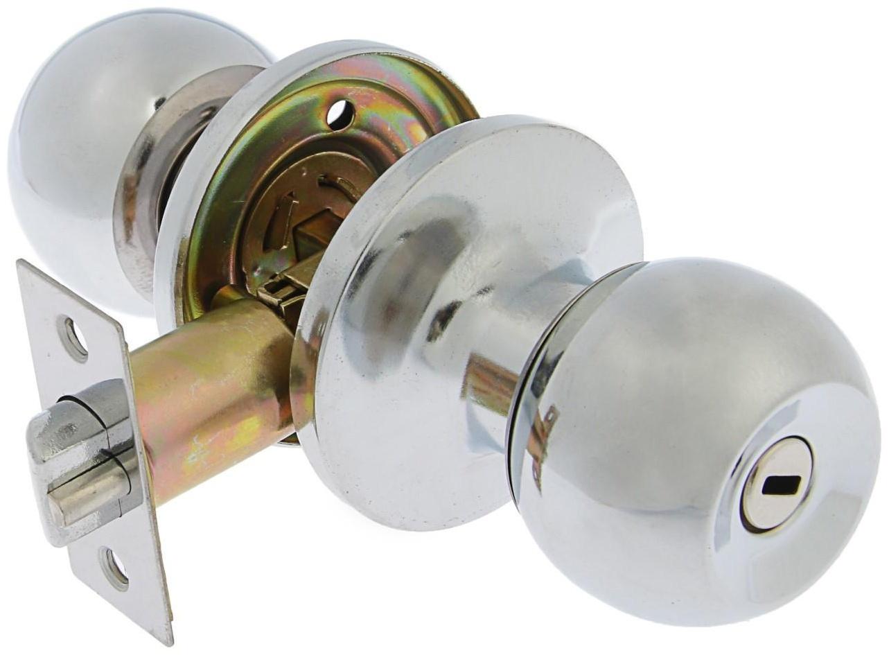 Защелка 1302, с фиксатором, без ключа, цвет хром