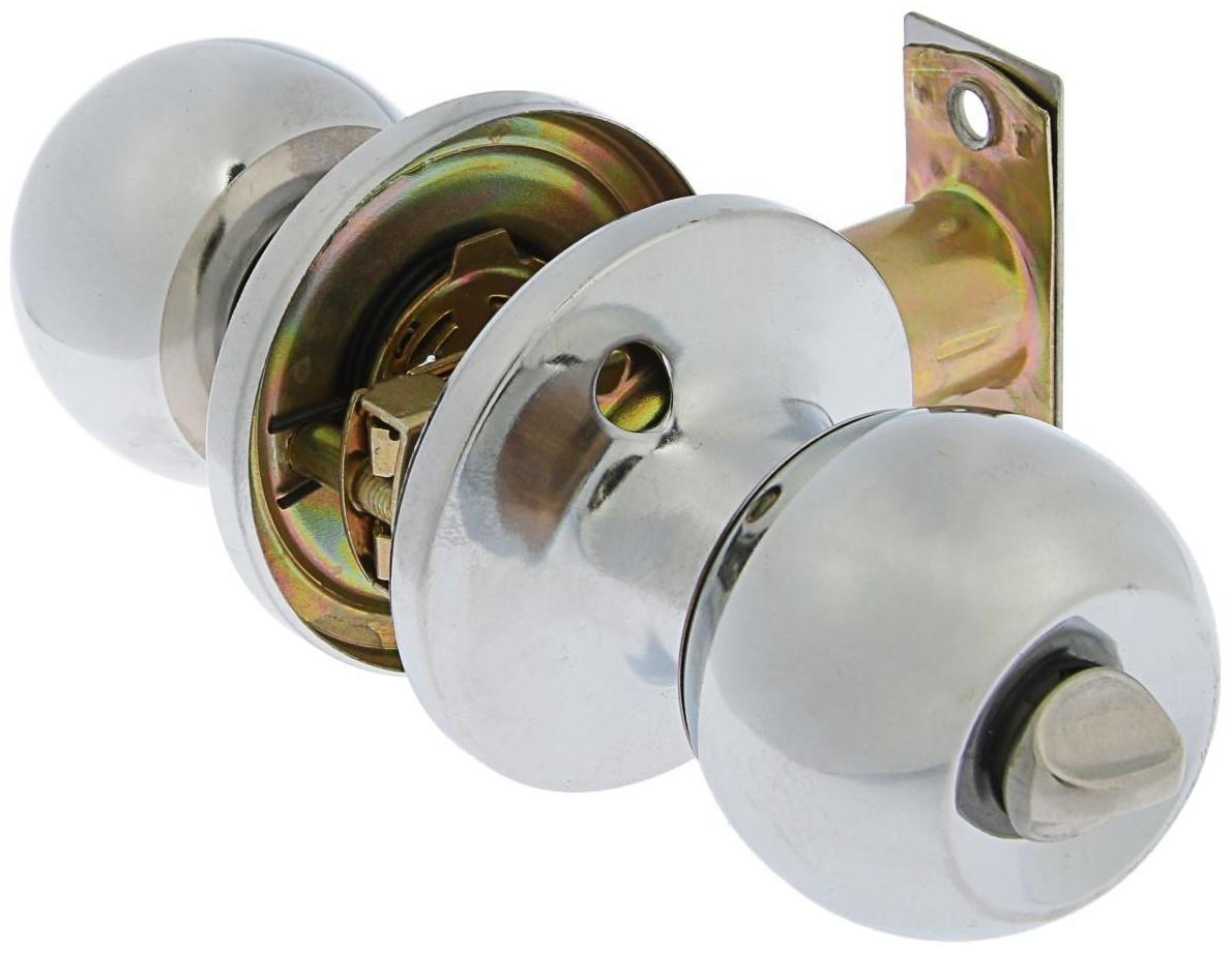 Защелка 1302, с фиксатором, без ключа, цвет хром