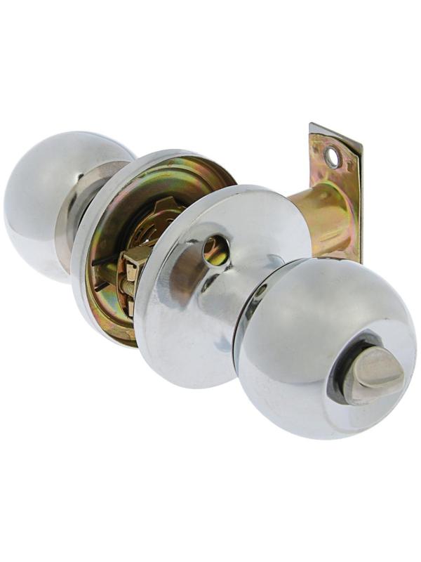 Защелка 1302, с фиксатором, без ключа, цвет хром