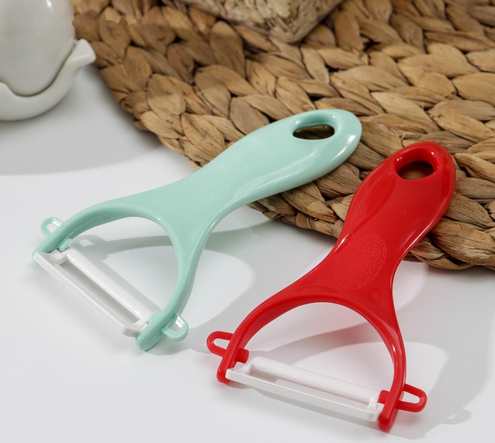 Овощечистка керамическая малая Доляна «Солнечная», 13 см, цвет МИКС