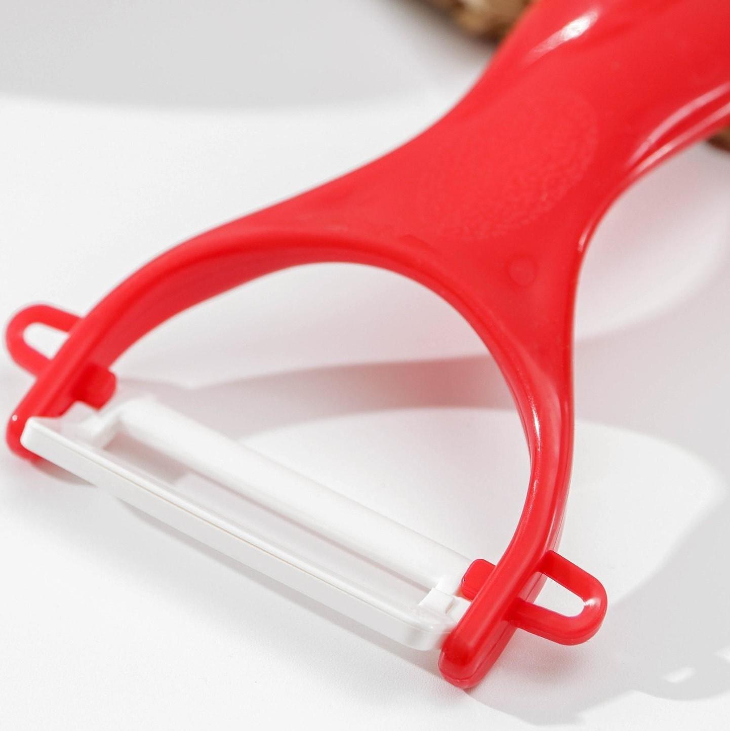 Овощечистка керамическая малая Доляна «Солнечная», 13 см, цвет МИКС