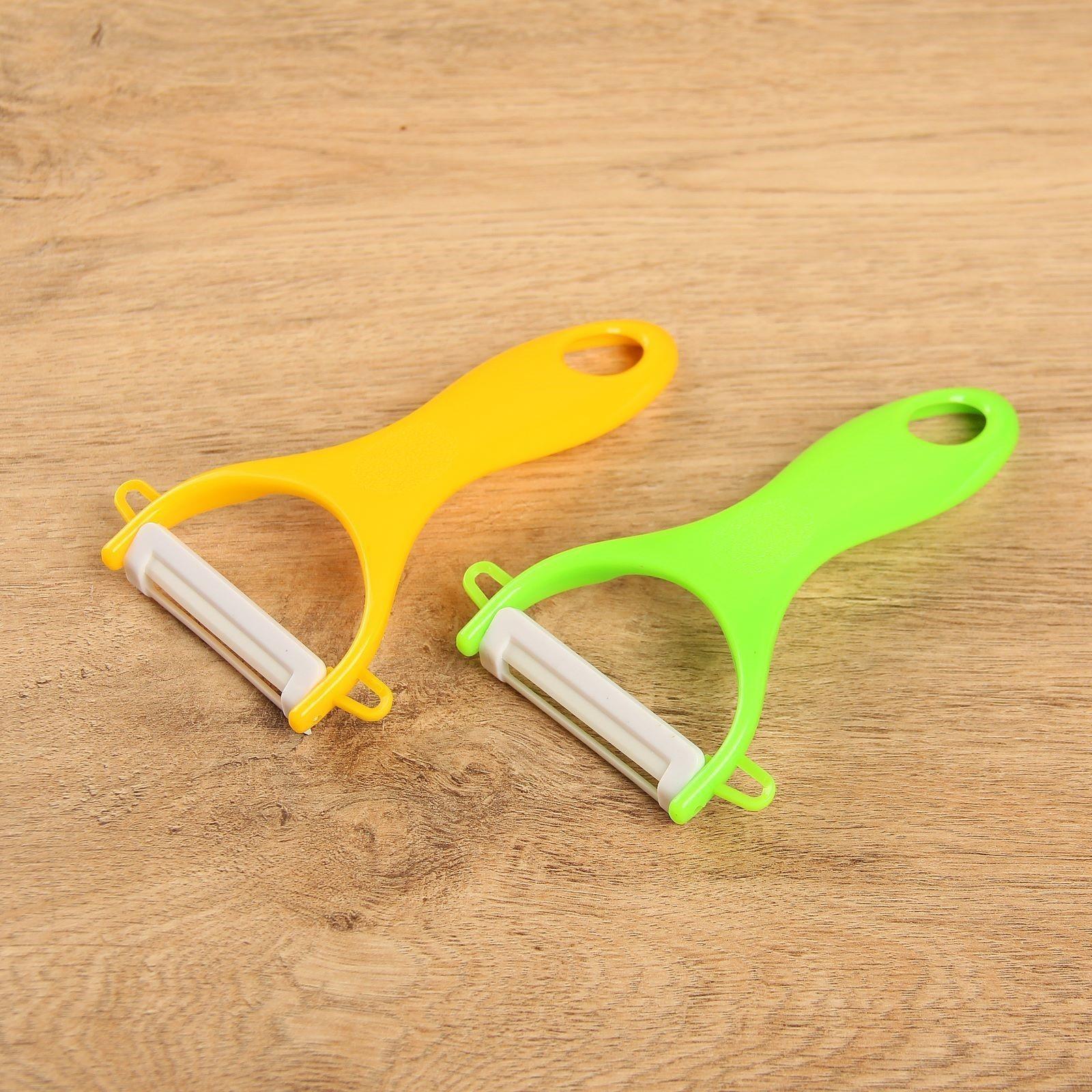 Овощечистка керамическая малая Доляна «Солнечная», 13 см, цвет МИКС