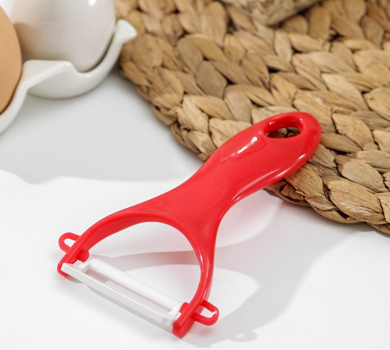 Овощечистка керамическая малая Доляна «Солнечная», 13 см, цвет МИКС