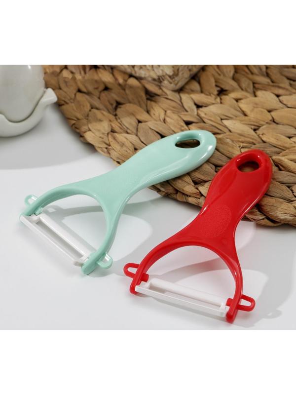 Овощечистка керамическая малая Доляна «Солнечная», 13 см, цвет МИКС