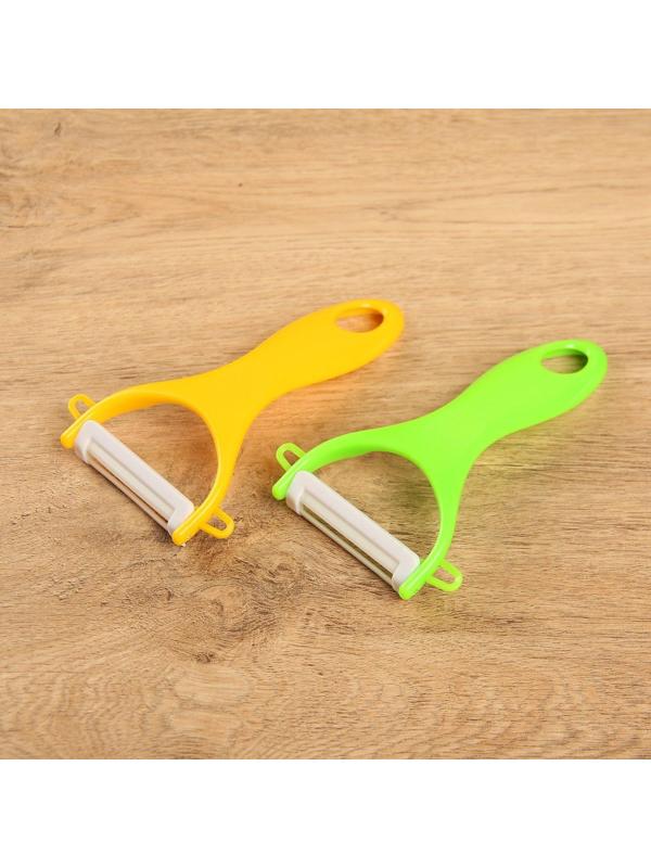 Овощечистка керамическая малая Доляна «Солнечная», 13 см, цвет МИКС