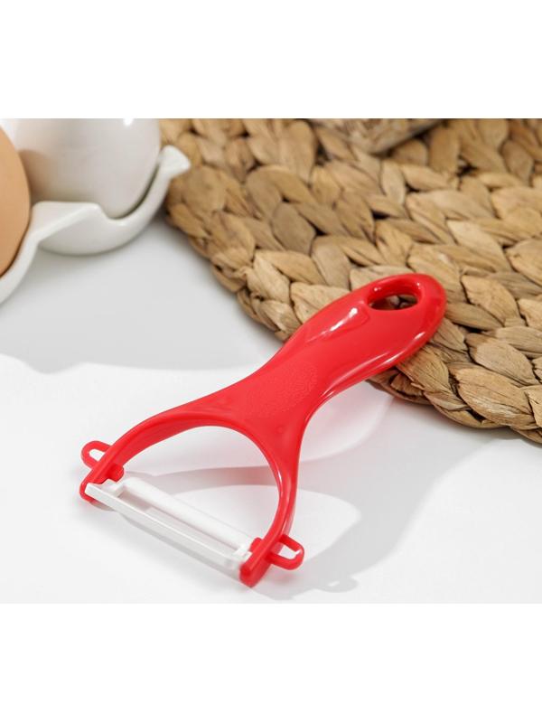 Овощечистка керамическая малая Доляна «Солнечная», 13 см, цвет МИКС