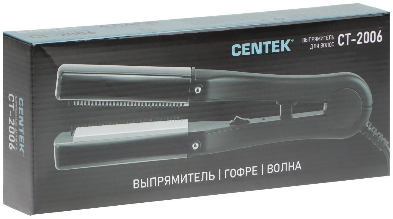 Мультистайлер Centek CT-2006, 80 Вт, керамическое покрытие, 75х30 мм, до 200°C, чёрный