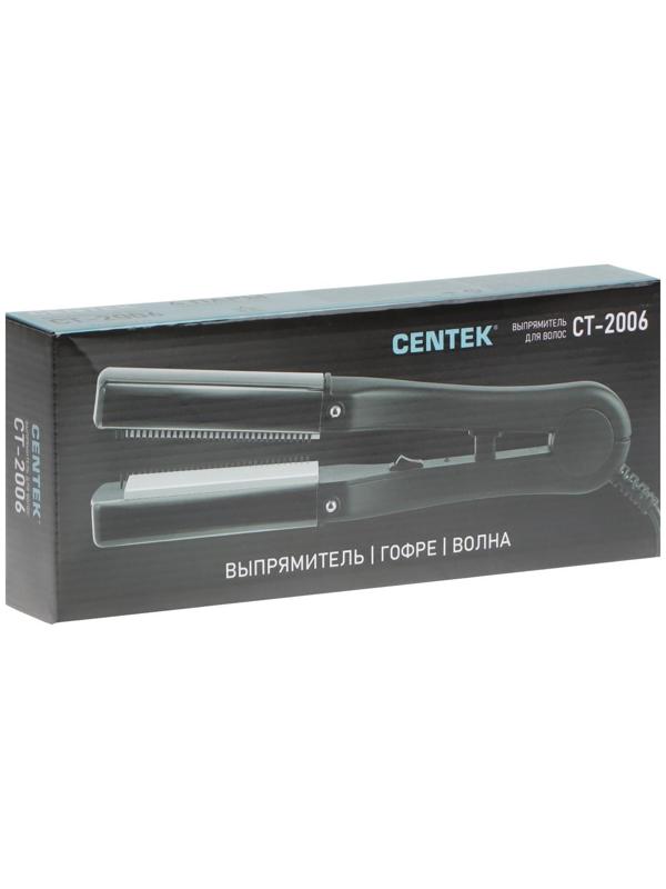 Мультистайлер Centek CT-2006, 80 Вт, керамическое покрытие, 75х30 мм, до 200°C, чёрный