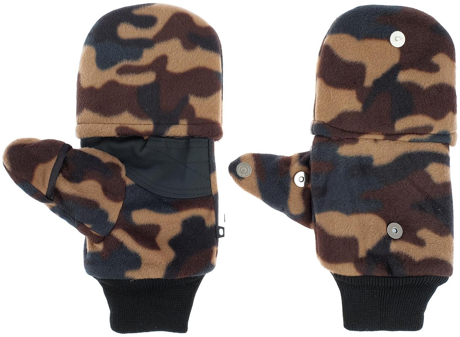 Перчатки из флиса с магнитом (камуфляж)