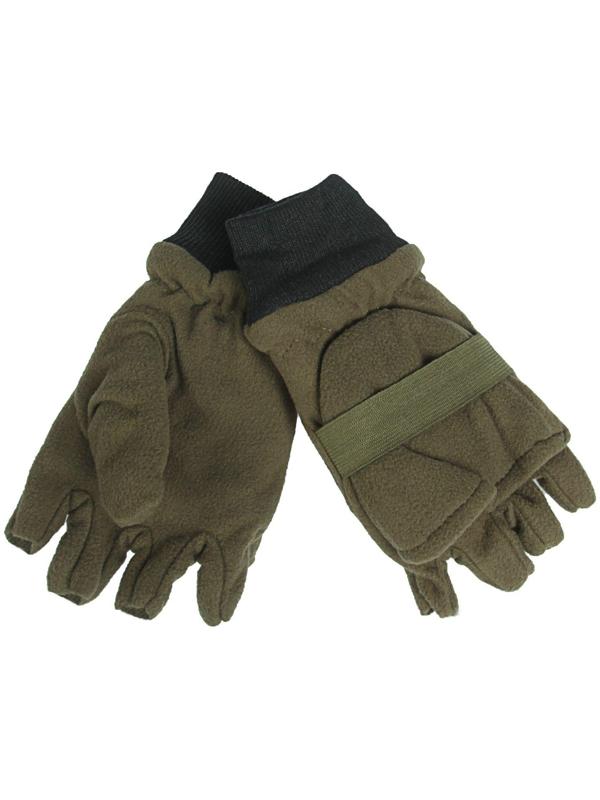 Перчатки рыбака, флис, цвет ХАКИ