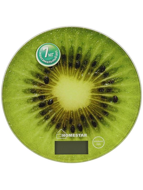Весы кухонные HOMESTAR HS-3007, электронные, до 7 кг, зелёные