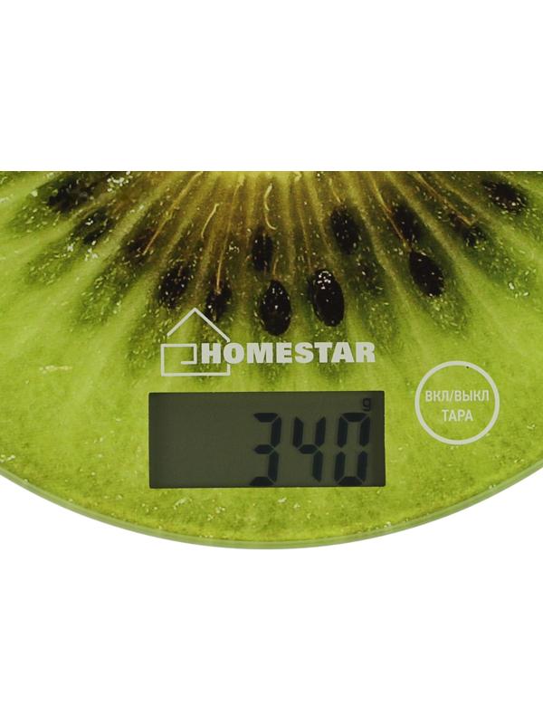 Весы кухонные HOMESTAR HS-3007, электронные, до 7 кг, зелёные