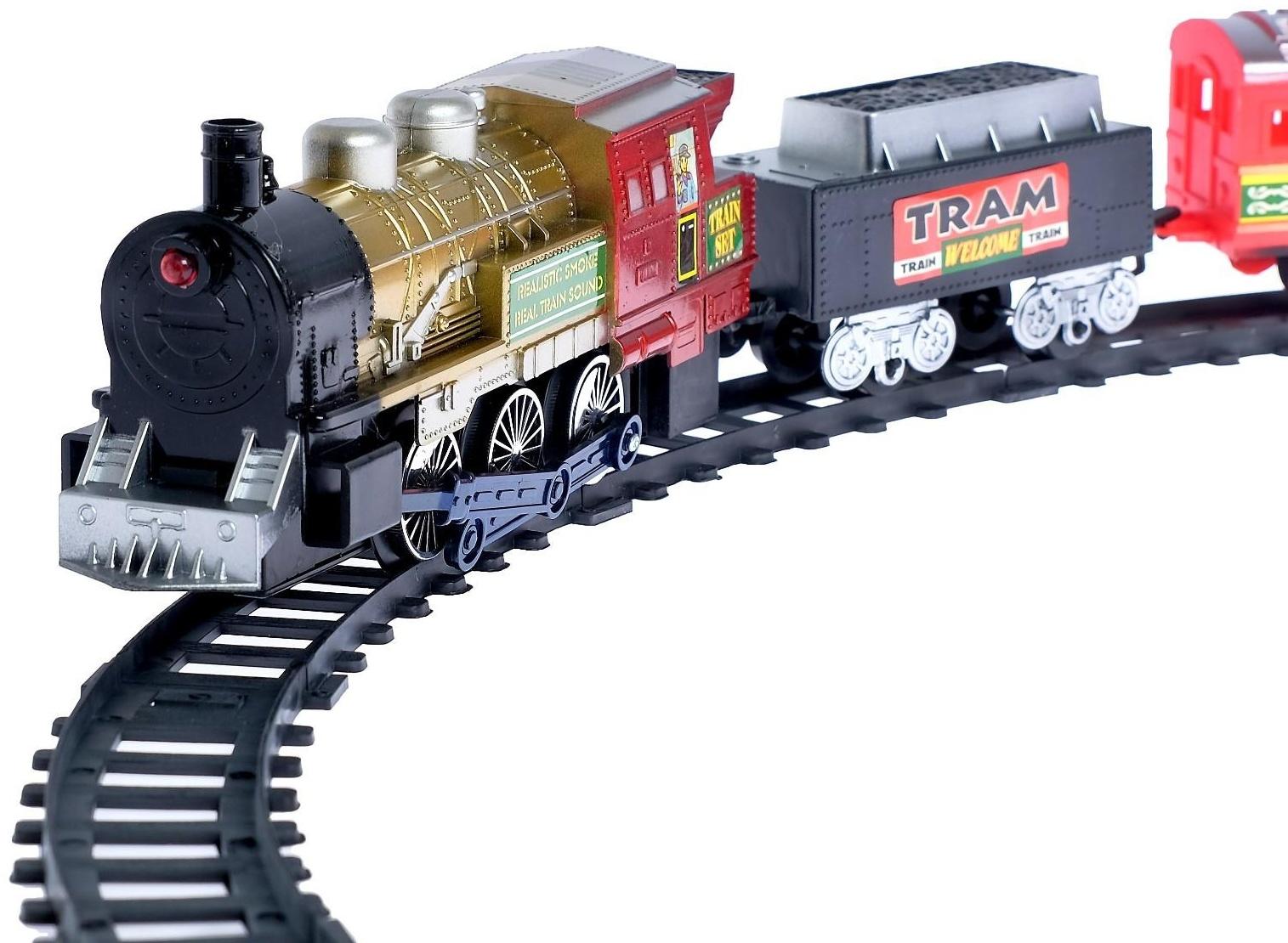 Железная дорога «Скорый поезд», радиоуправляемая, работает от батареек, световые и звуковые эффекты