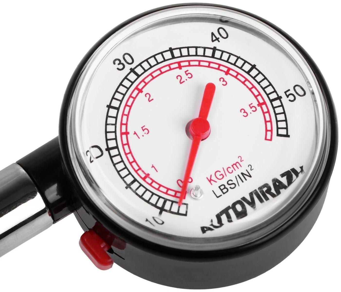 Манометр шинный Autovirazh AV-011504, в блистере