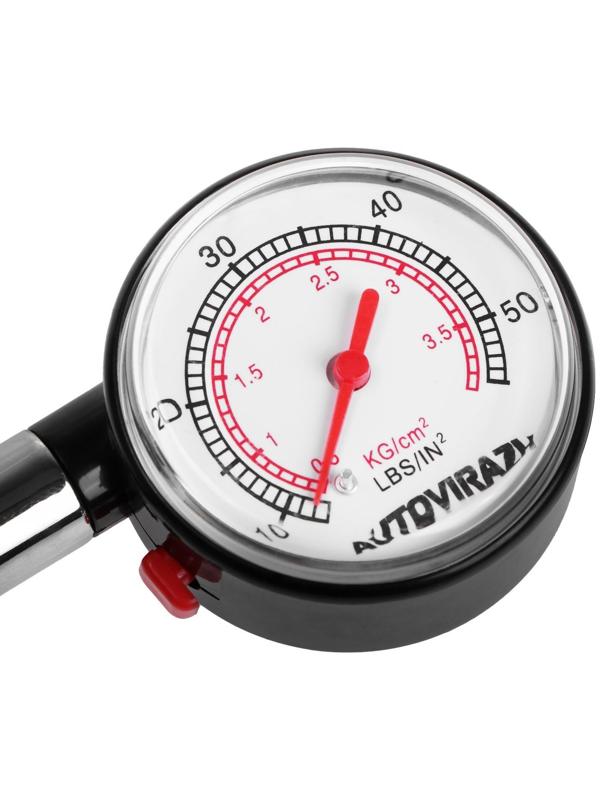 Манометр шинный Autovirazh AV-011504, в блистере