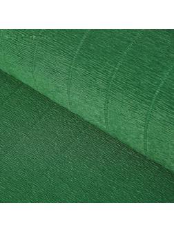 Бумага для упаковок и поделок, гофрированная, тёмно-зелёная, зеленая, однотонная, двусторонняя, рулон 1 шт., 0,5 х 2,5 м