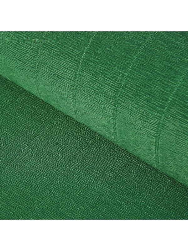 Бумага для упаковок и поделок, гофрированная, тёмно-зелёная, зеленая, однотонная, двусторонняя, рулон 1 шт., 0,5 х 2,5 м