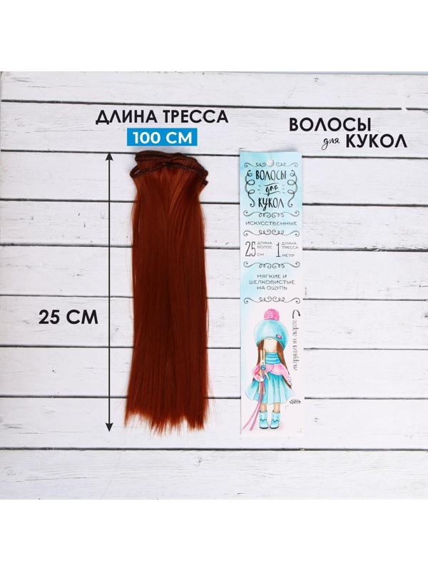 Волосы - тресс для кукол «Прямые» длина волос: 25 см, ширина: 100 см, цвет № 350
