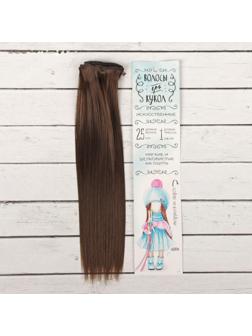 Волосы - тресс для кукол «Прямые» длина волос: 25 см, ширина:100 см, цвет № 6К