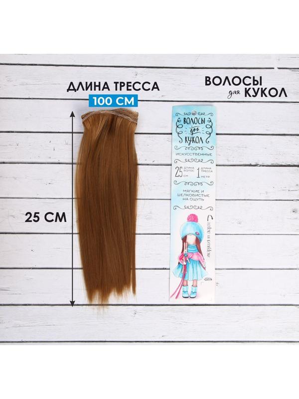 Волосы - тресс для кукол «Прямые» длина волос: 25 см, ширина: 100 см, цвет № 28В