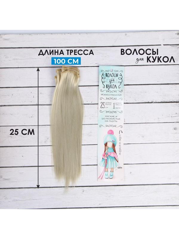 Волосы - тресс для кукол «Прямые» длина волос: 25 см, ширина: 100 см, цвет № 88