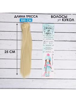 Волосы - тресс для кукол «Прямые» длина волос: 25 см, ширина: 100 см, цвет № 613