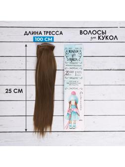 Волосы - тресс для кукол «Прямые» длина волос: 25 см, ширина: 100 см, цвет № 18Т