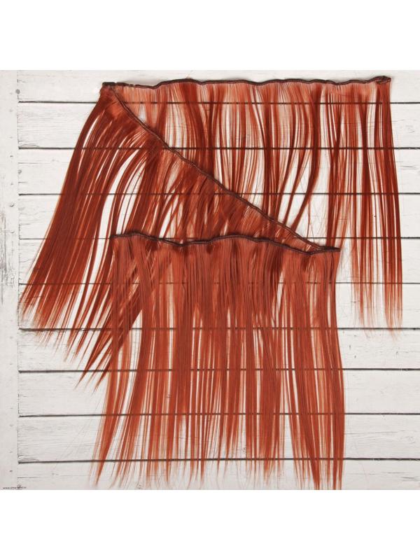 Волосы - тресс для кукол «Прямые» длина волос: 25 см, ширина:100 см, цвет № 13