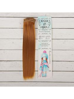 Волосы - тресс для кукол «Прямые» длина волос: 25 см, ширина:100 см, цвет № 27В