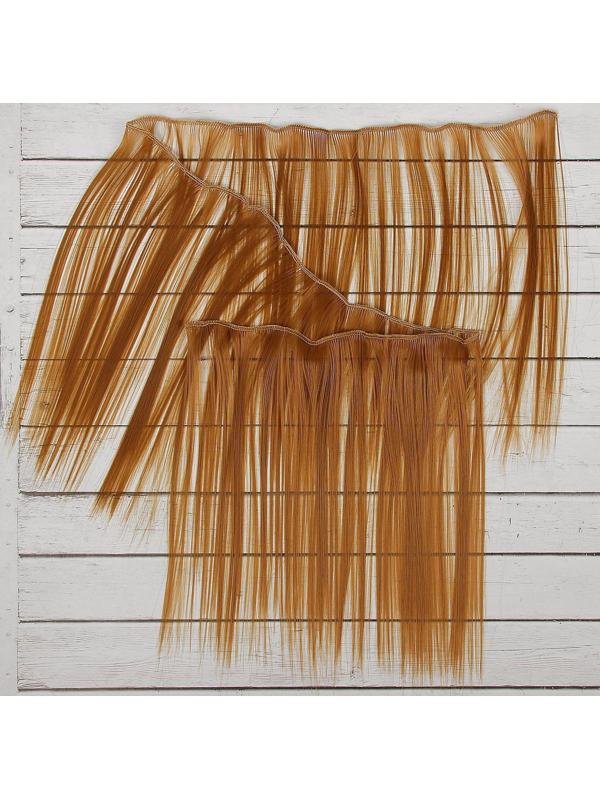 Волосы - тресс для кукол «Прямые» длина волос: 25 см, ширина:100 см, цвет № 27В