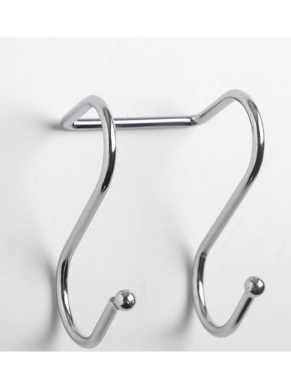 Крючок для рейлинга двойной, d=2,5 см, 6 см, цвет хром