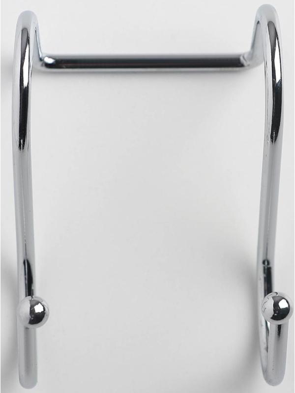 Крючок для рейлинга двойной, d=2,5 см, 6 см, цвет хром