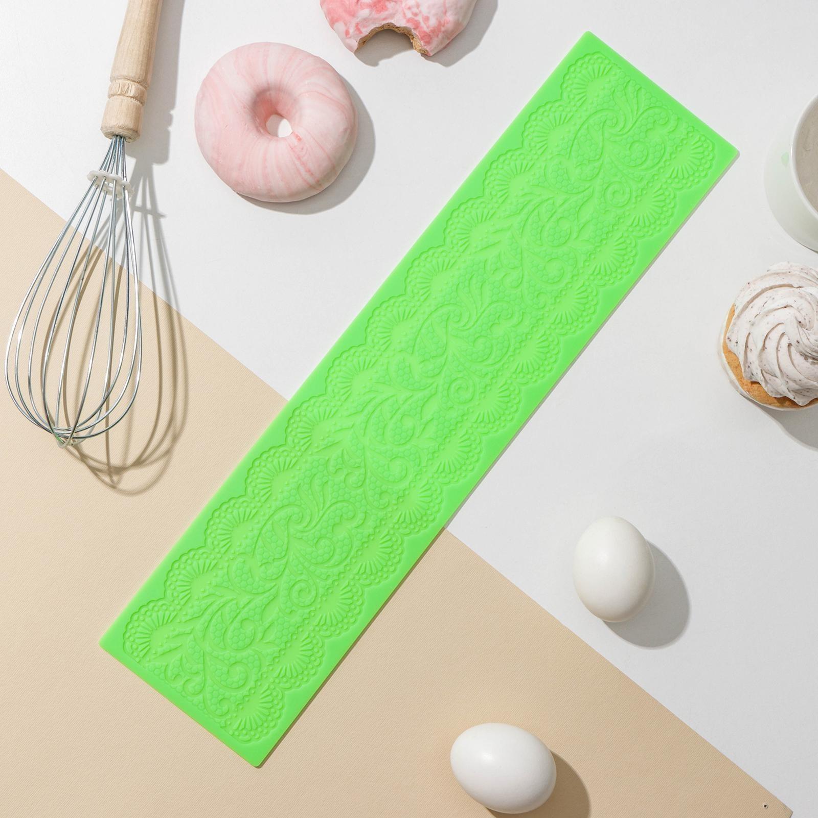 Коврик для айсинга силиконовый Доляна «Ажур», 39×10 см, цвет МИКС