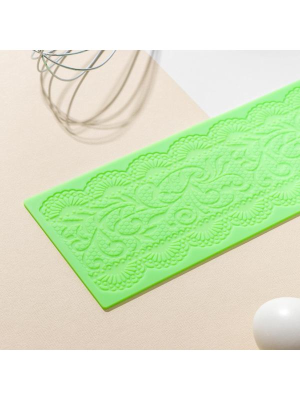 Коврик для айсинга силиконовый Доляна «Ажур», 39×10 см, цвет МИКС