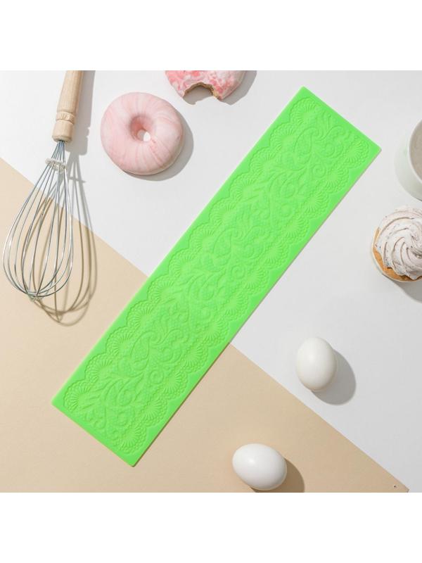 Коврик для айсинга силиконовый Доляна «Ажур», 39×10 см, цвет МИКС