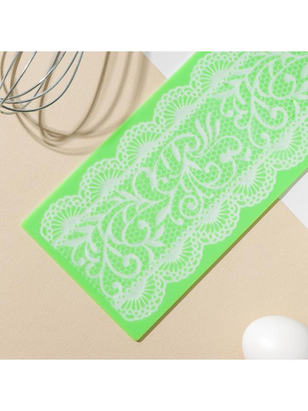 Коврик для айсинга силиконовый Доляна «Ажур», 39×10 см, цвет МИКС