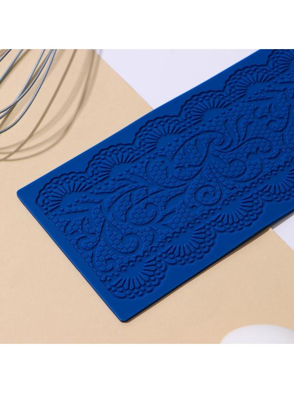 Коврик для айсинга силиконовый Доляна «Ажур», 39×10 см, цвет МИКС