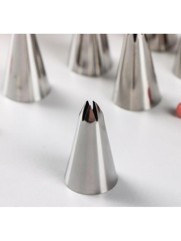 Набор насадок кондитерских Доляна, d=1,8 см, 6 шт, форма МИКС