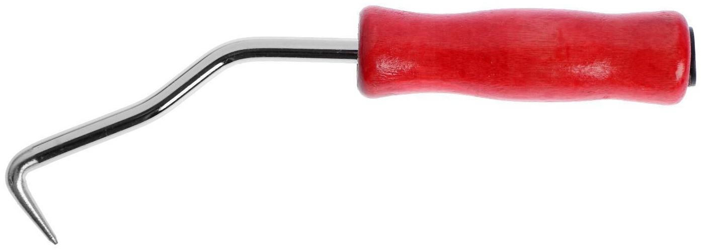 Крюк для вязки арматуры ТУНДРА, деревянная рукоятка, 210 мм