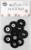 Кнопки пришивные декоративные, d = 21 мм, 5 шт, цвет чёрный