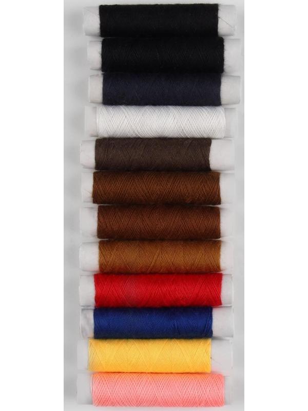 Швейный набор, 46 предметов, в сумочке ПВХ, 7,5 × 7,5 × 16,5 см,цвет МИКС