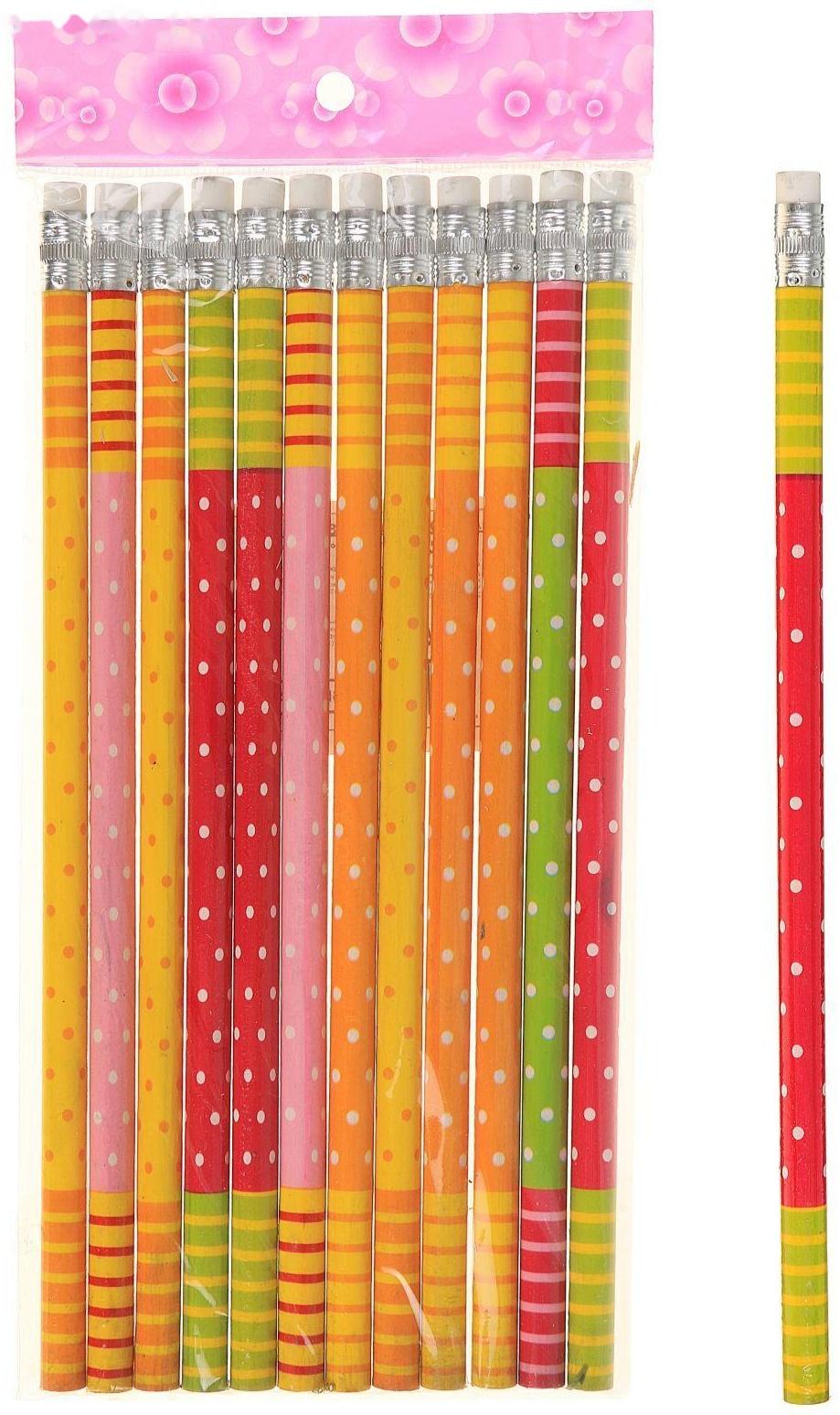 Карандаш чёрнографитный с ластиком Calligrata 