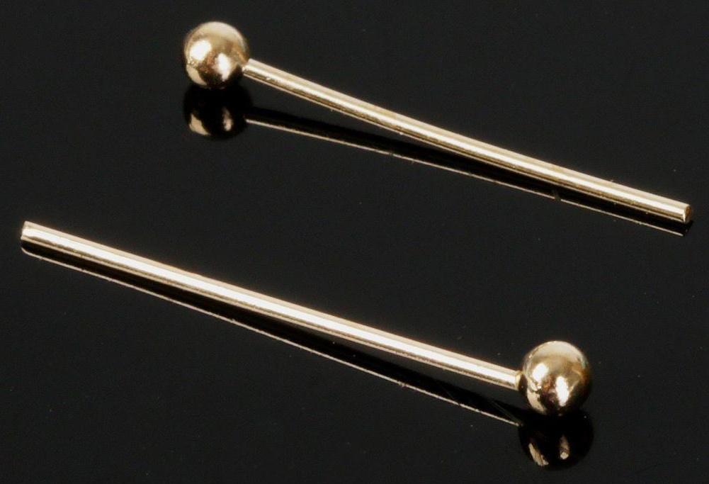 Штифт с шариком СМ-1103-16, 1,5 см, 50 гр (±1043 шт), цвет золото