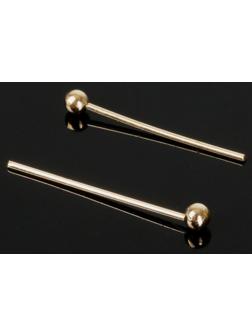 Штифт с шариком СМ-1103-16, 1,5 см, 50 гр (±1043 шт), цвет золото