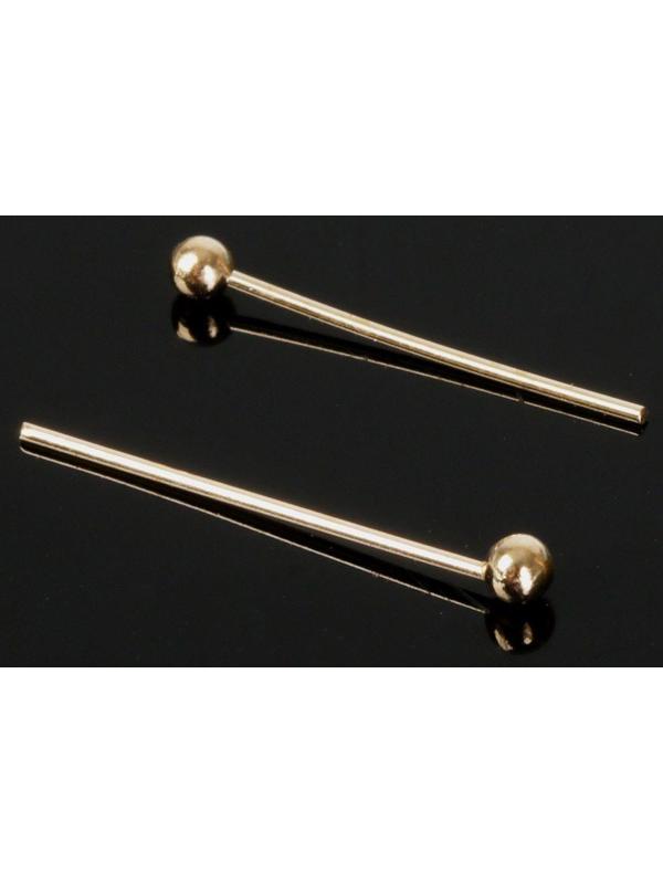 Штифт с шариком СМ-1103-16, 1,5 см, 50 гр (±1043 шт), цвет золото